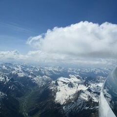 Flugwegposition um 13:06:41: Aufgenommen in der Nähe von Gemeinde Gashurn, Gaschurn, Österreich in 3521 Meter